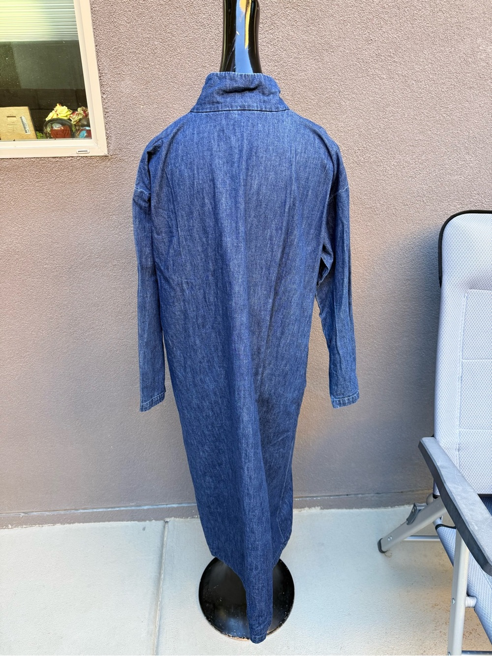 Eskandar 100% Cotton Denim Dress – Oversized Size 0 (Fits M/L) - Picture 2 of 3
